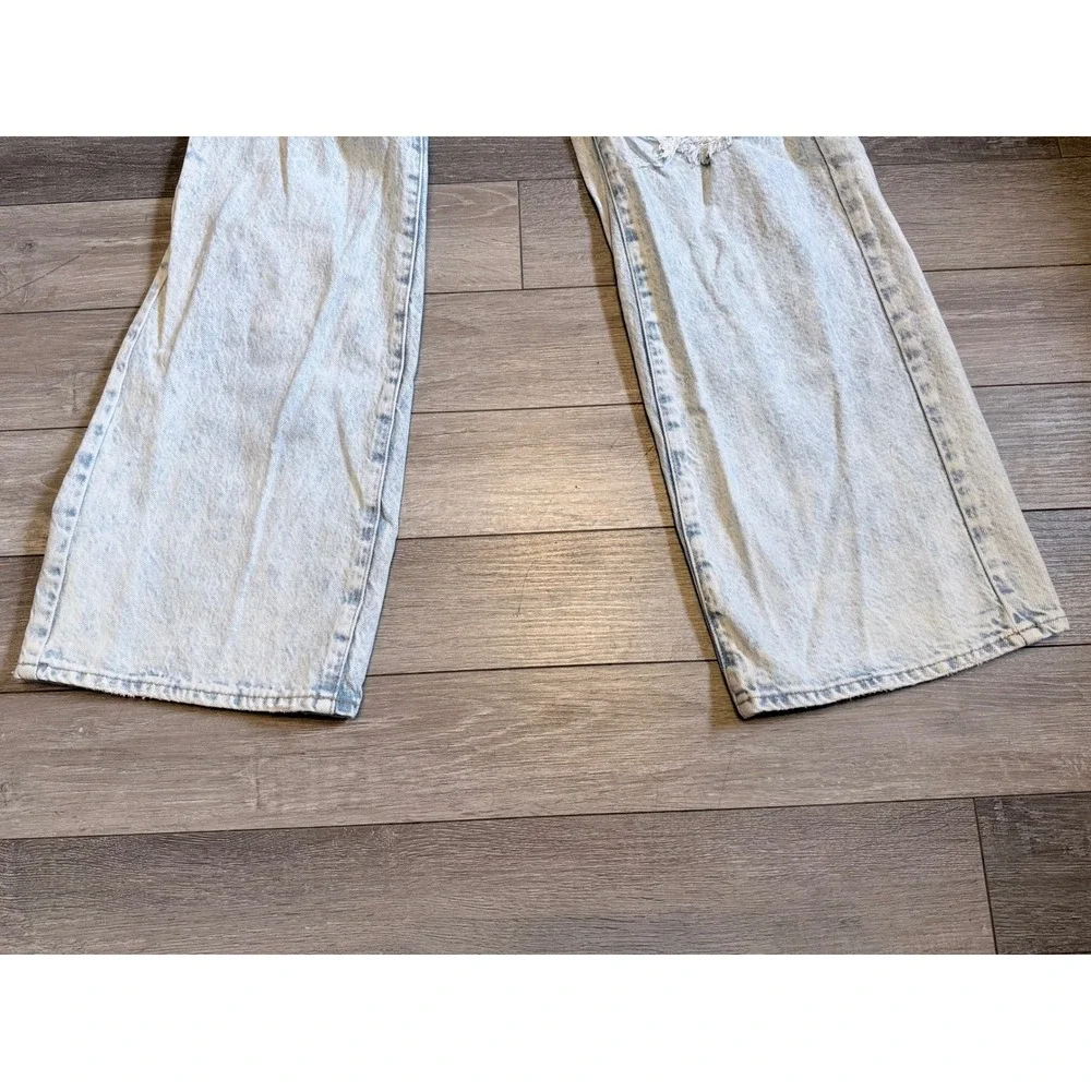 PacSun Baggy Jeans Womens 26 Light Wash Distressed Wide Leg Y2K Skater